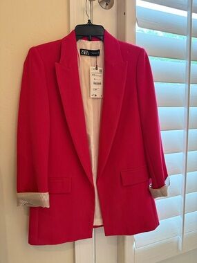 ZARA Hot Pink Tailored Blazer